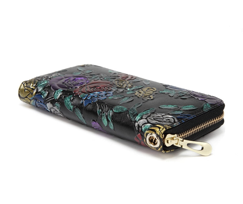 Coach double zip shop phone wallet floral