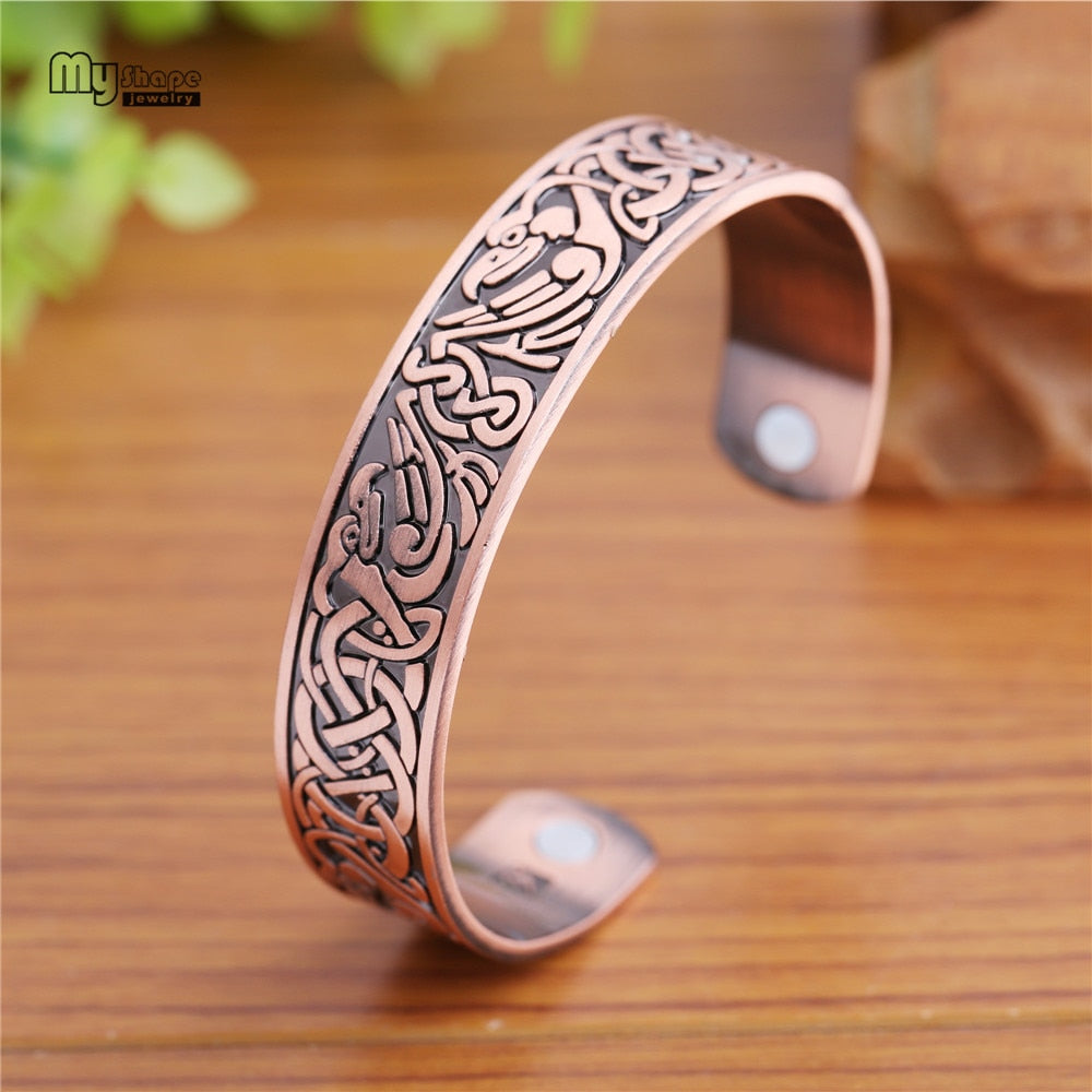Magnetic Copper Cuff Bracelet (Set of Two) – Vedalife