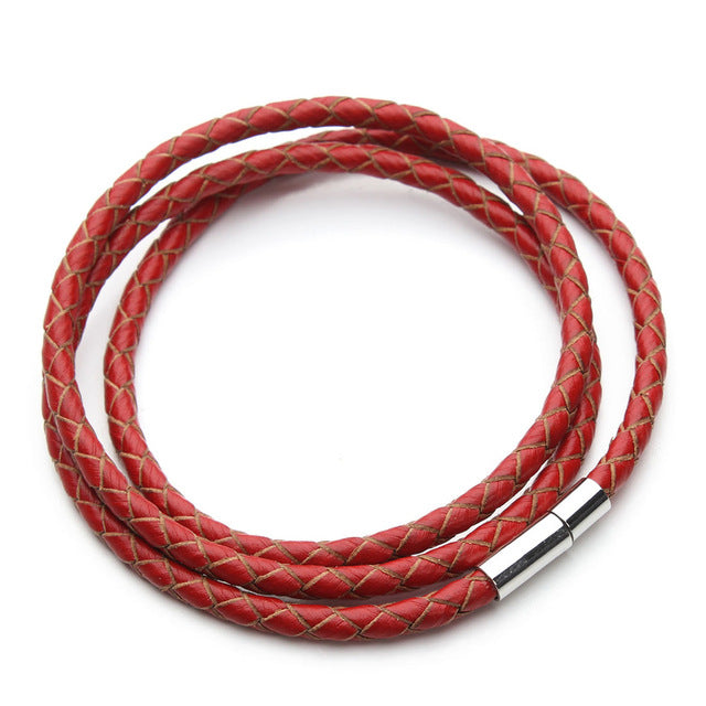 Mens Bracelet – Cord Red and White