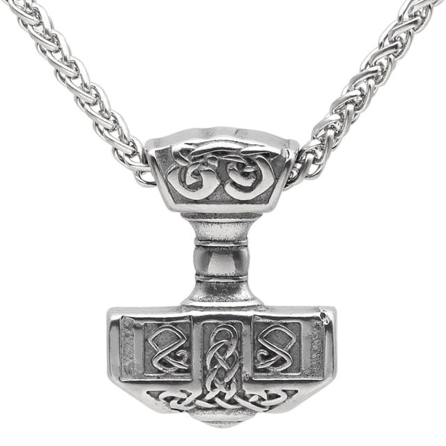 Thor's Hammer Black Onyx Pendant Necklace